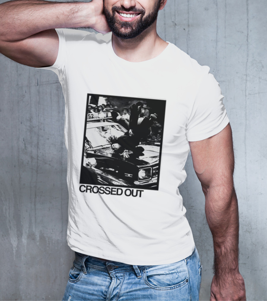 Crossed Out Never Forget Protest Scene Vintage Photography T-Shirt