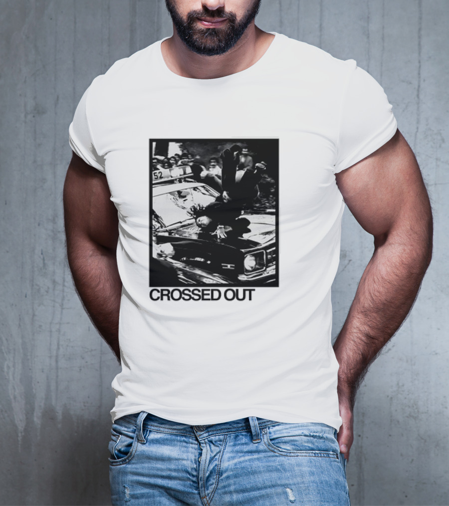 Crossed Out Never Forget Protest Scene Vintage Photography T-Shirt