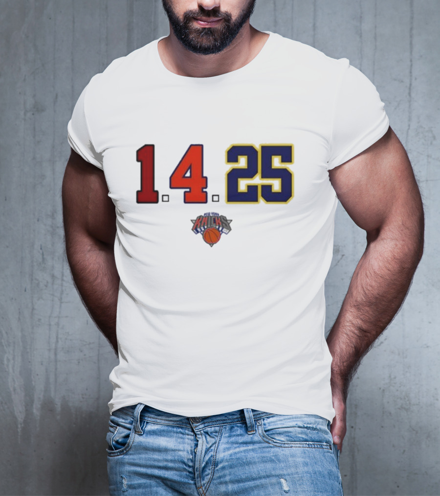 Derrick Rose Numbers 14 25 New York Knicks T-Shirt