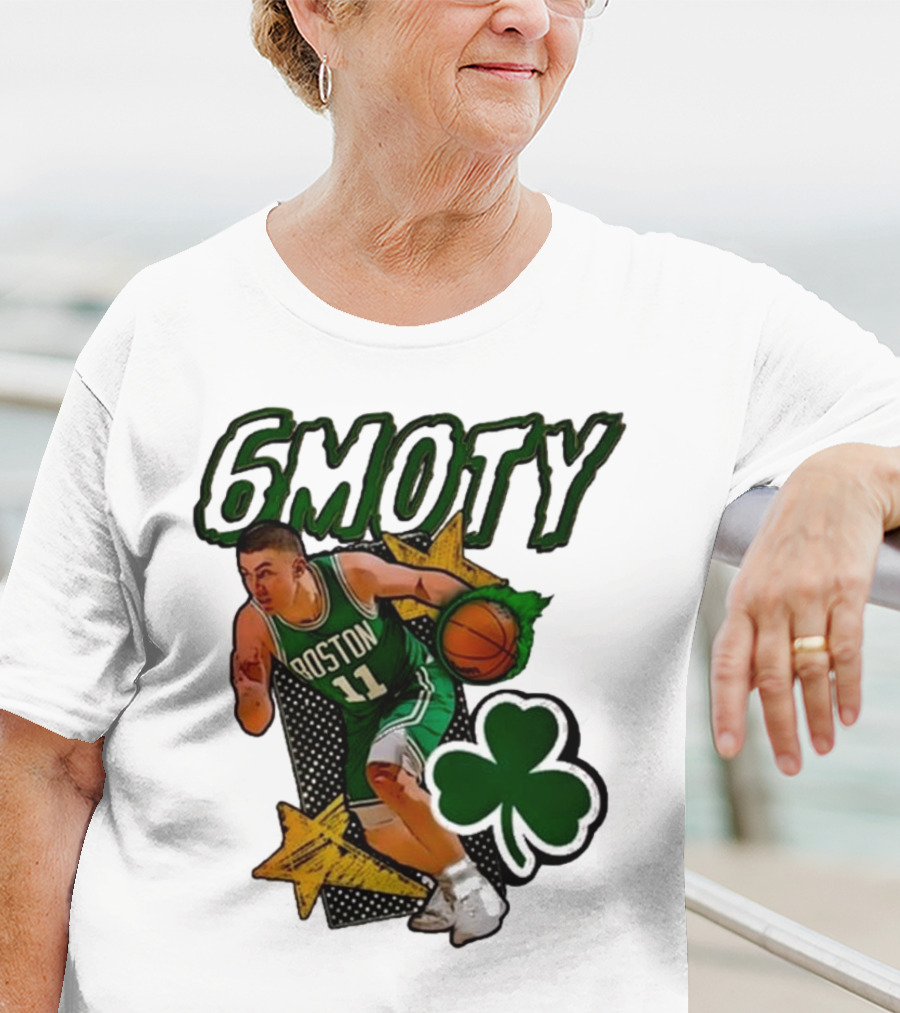 Boston Celtics Derrick White Payton Pritchard 6Moty Shamrock Basketball T-Shirt