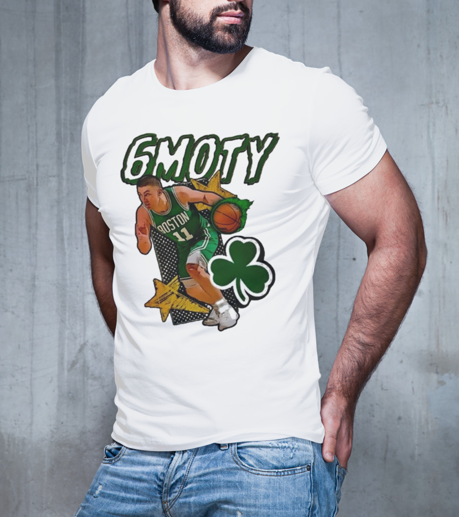 Boston Celtics Derrick White Payton Pritchard 6Moty Shamrock Basketball T-Shirt