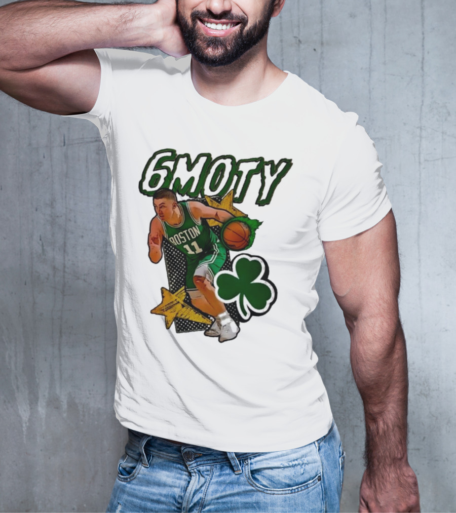 Boston Celtics Derrick White Payton Pritchard 6Moty Shamrock Basketball T-Shirt