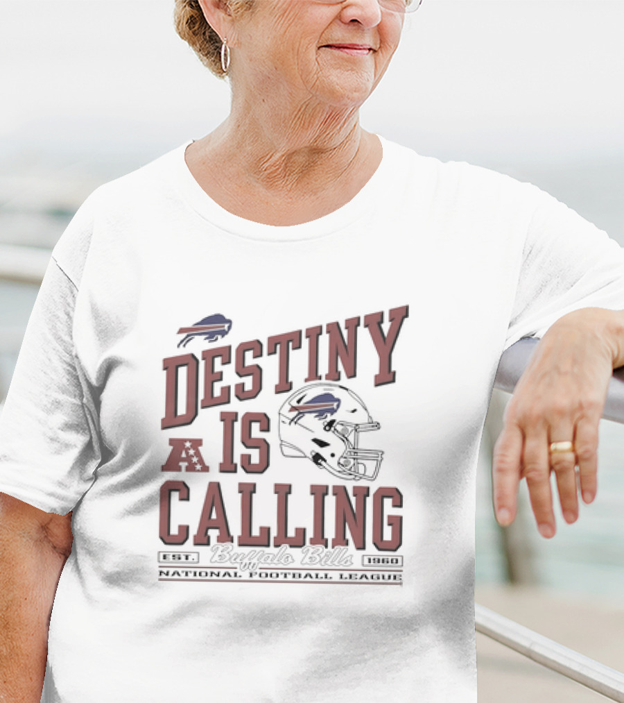 Destiny Is Calling Vintage Buffalo Bills Football Helmet T-Shirt
