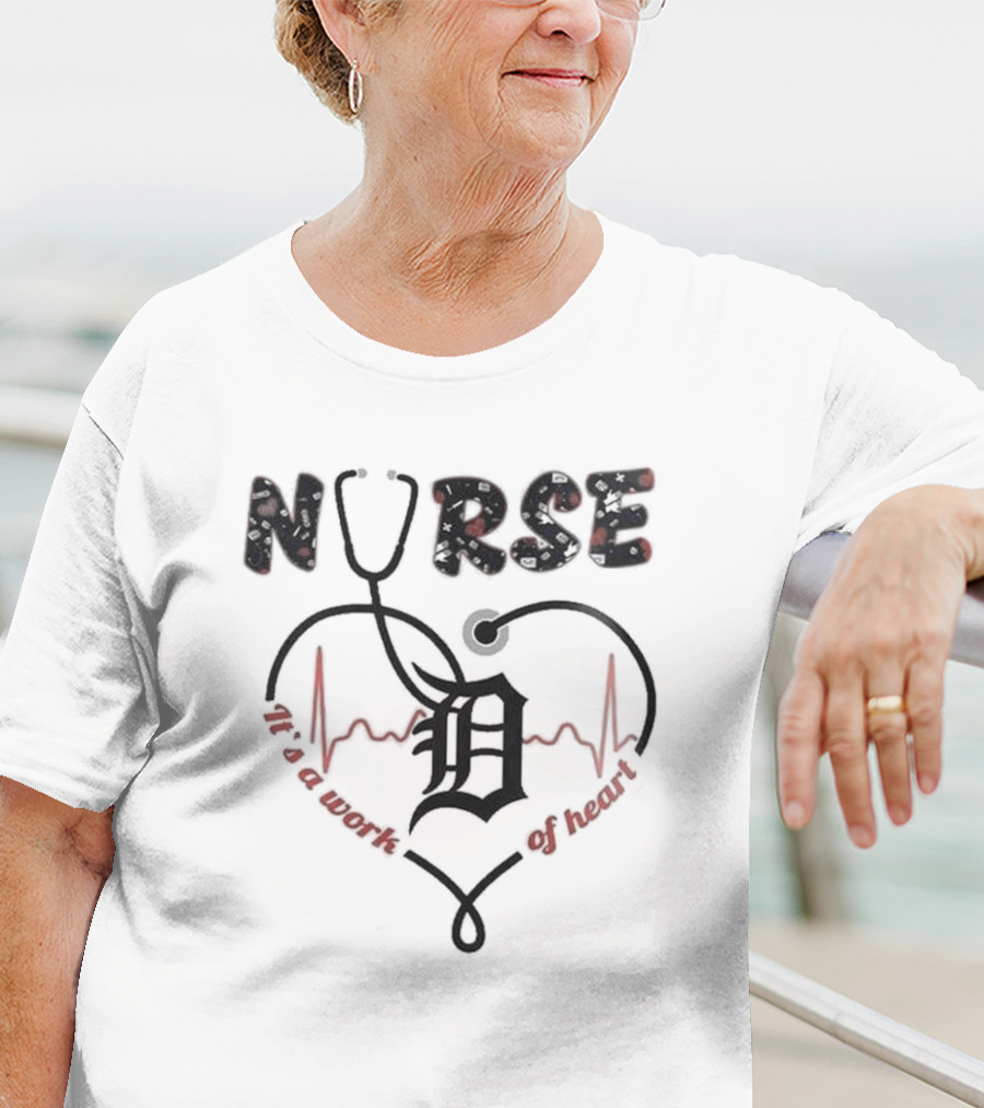 Nurse Heartbeat Detroit Tigers Nurses Appreciation Night 2025 T-Shirt