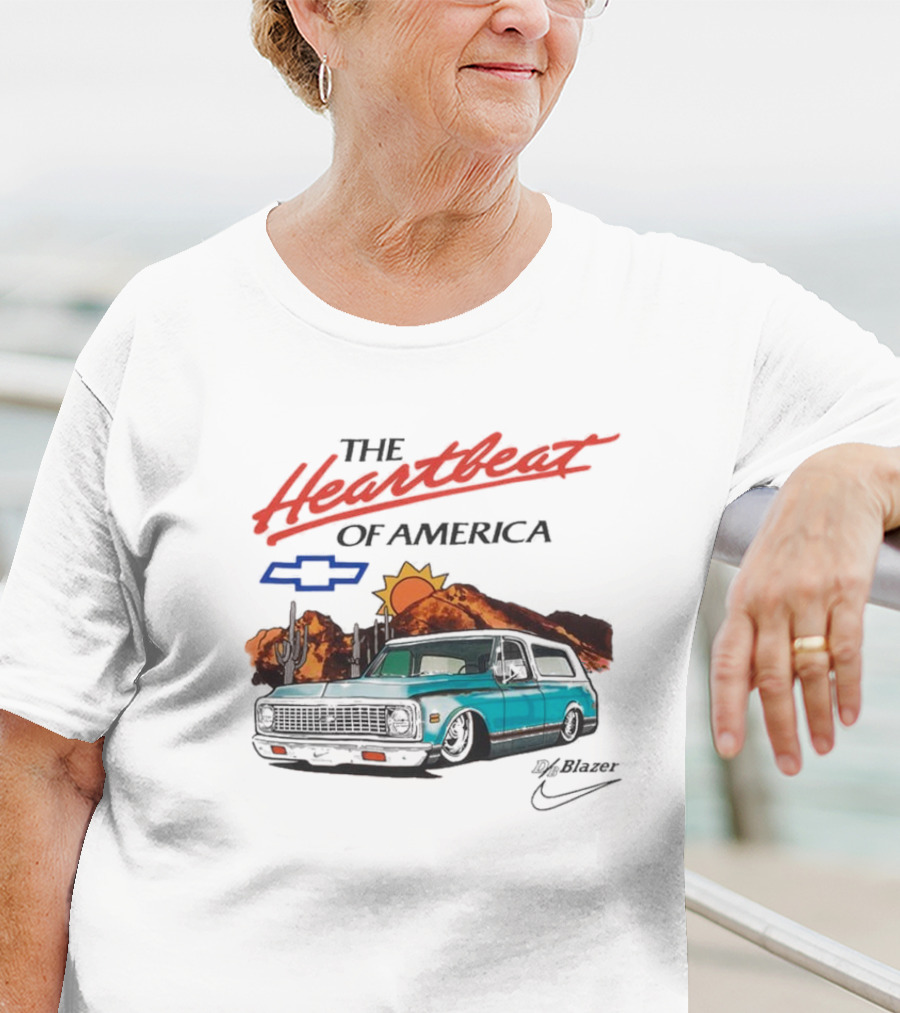 Devin Booker Chevrolet Max90 Heartbeat Of America Vintage Truck Sunset Desert Scene T-Shirt