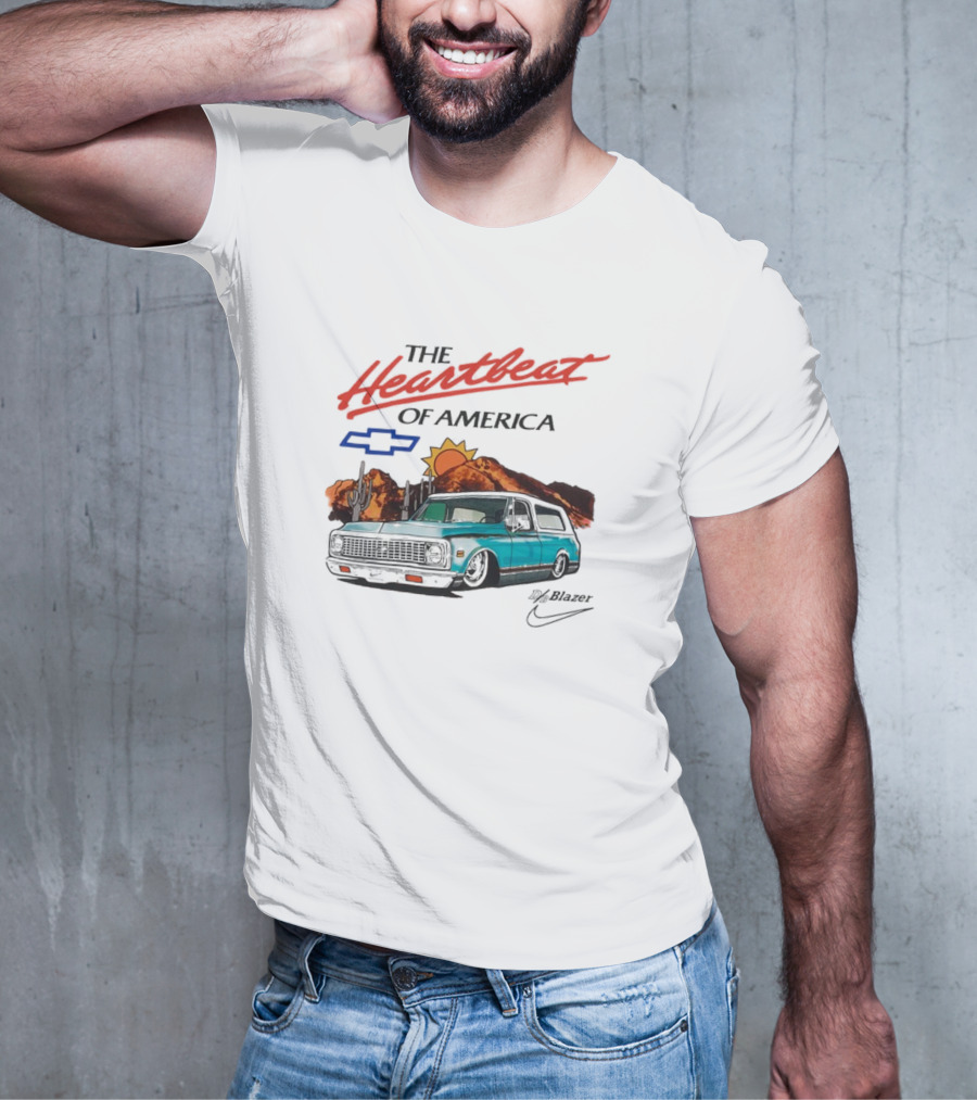 Devin Booker Chevrolet Max90 Heartbeat Of America Vintage Truck Sunset Desert Scene T-Shirt