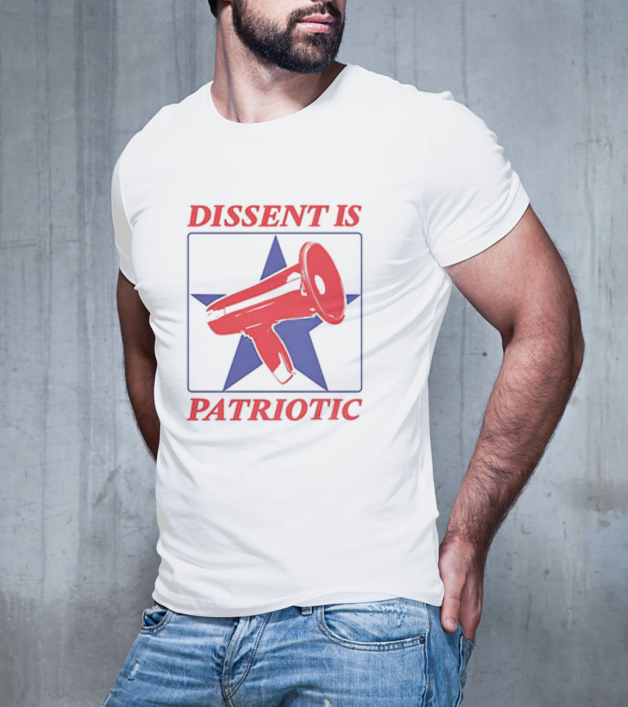 Patriotic Megaphone In Star Symbol Dissent T-Shirt