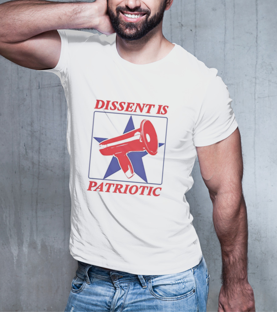 Patriotic Megaphone In Star Symbol Dissent T-Shirt
