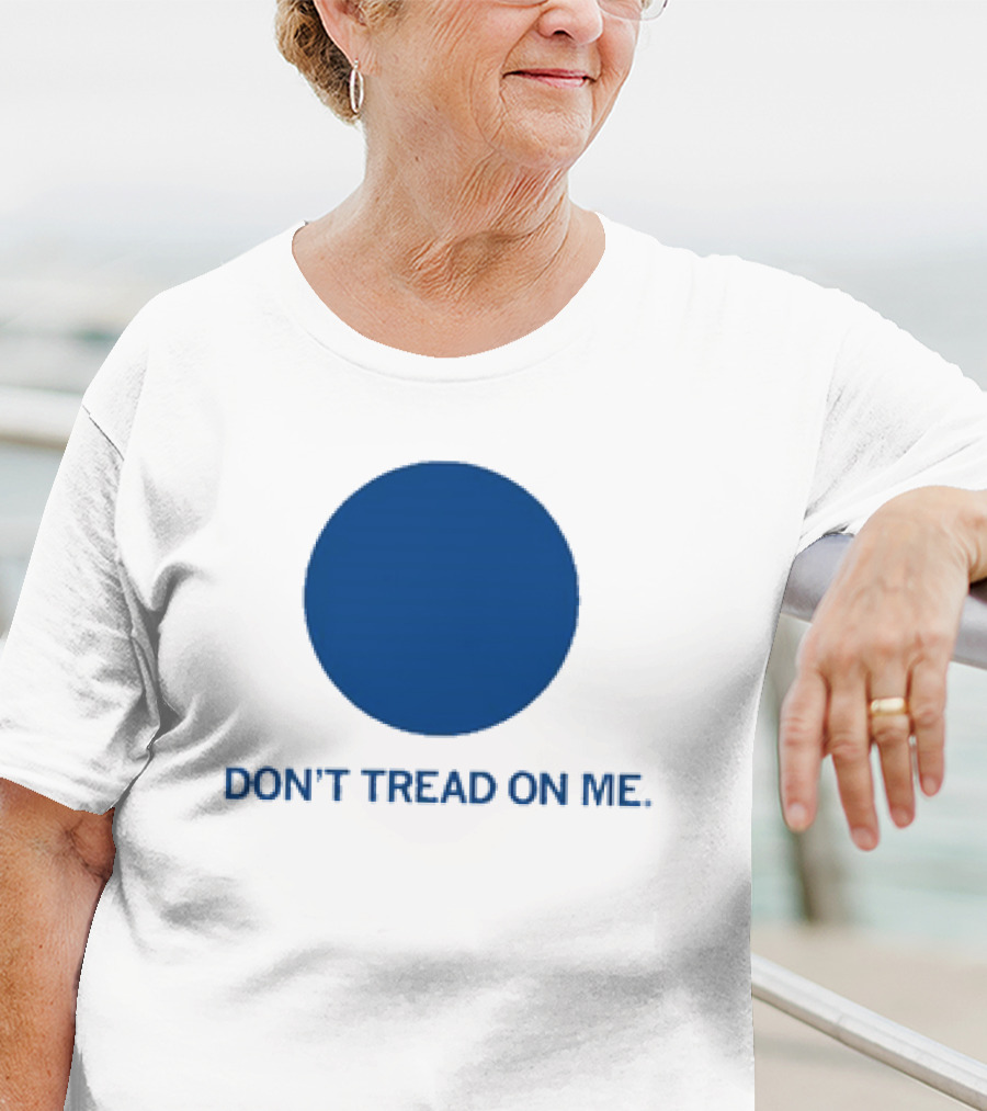 Don’t Tread On Me Blue Dot Circular Emblem T-Shirt