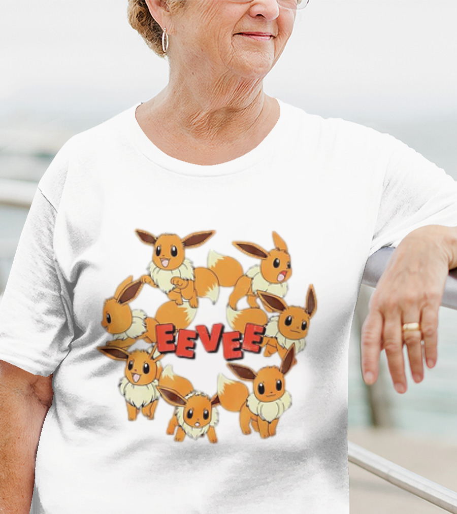 Eevee Pokemon Collage Cartoon Vintage Collection T-Shirt