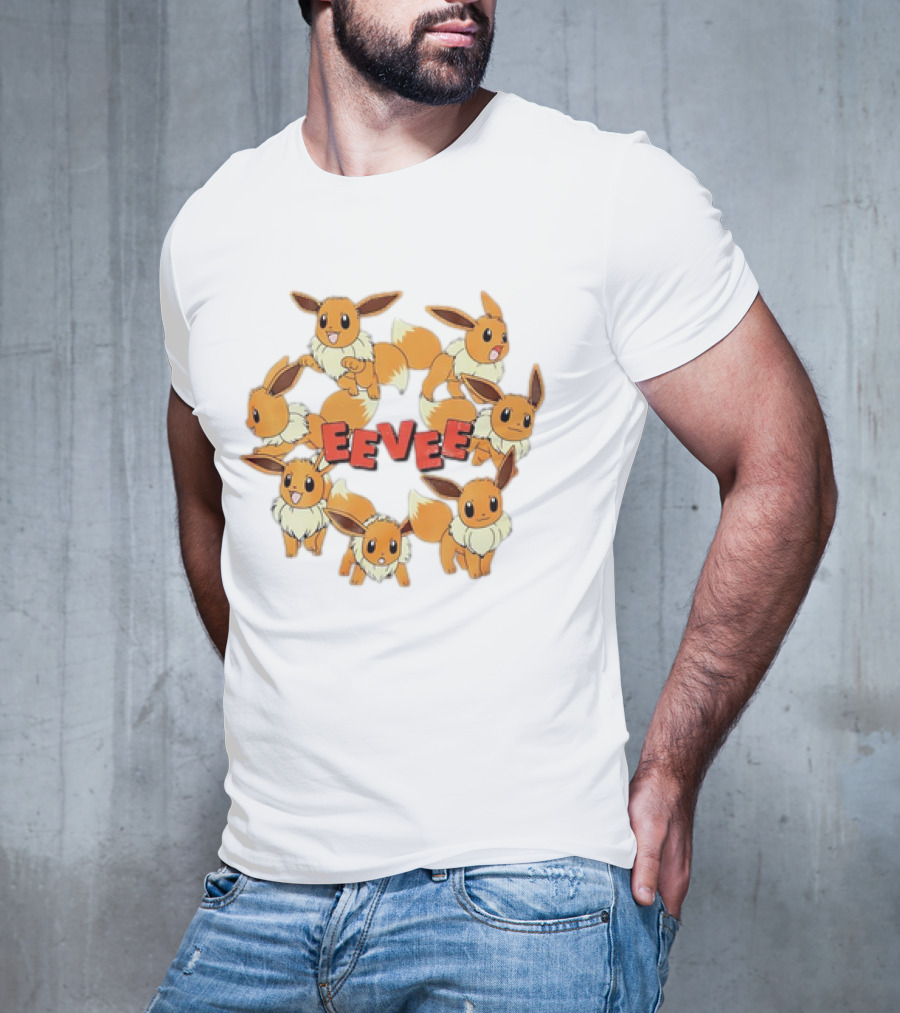 Eevee Pokemon Collage Cartoon Vintage Collection T-Shirt