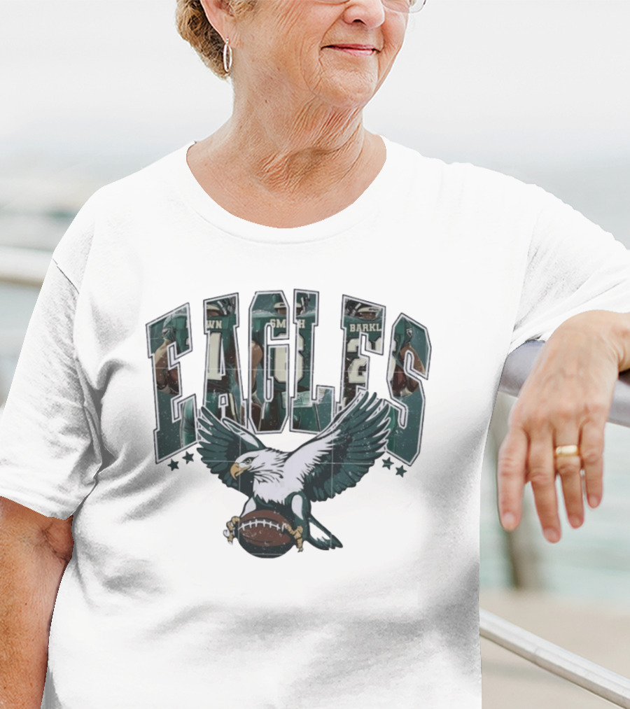 Eagles Philadelphia Brown Smith Barkley Football Graphic T-Shirt