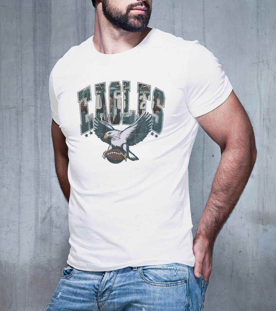 Eagles Philadelphia Brown Smith Barkley Football Graphic T-Shirt