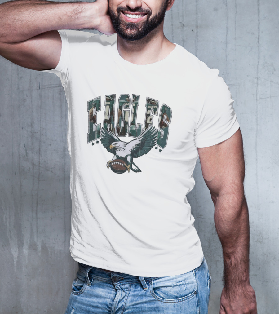 Eagles Philadelphia Brown Smith Barkley Football Graphic T-Shirt