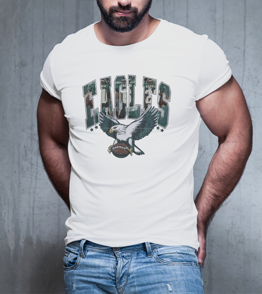 Eagles Philadelphia Brown Smith Barkley Football Graphic T-Shirt