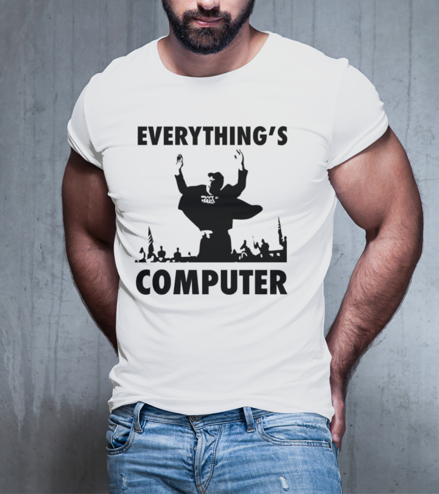 Elon Musk Raise His Hands Up Everything’s Computer T-Shirt