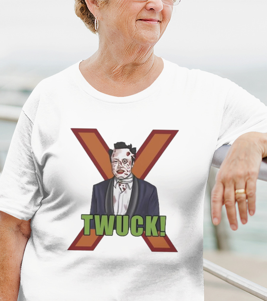 Elon Musk Zombie Twuck! Red X Background T-Shirt