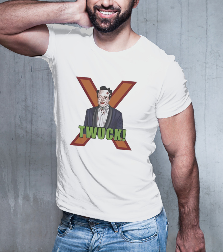 Elon Musk Zombie Twuck! Red X Background T-Shirt