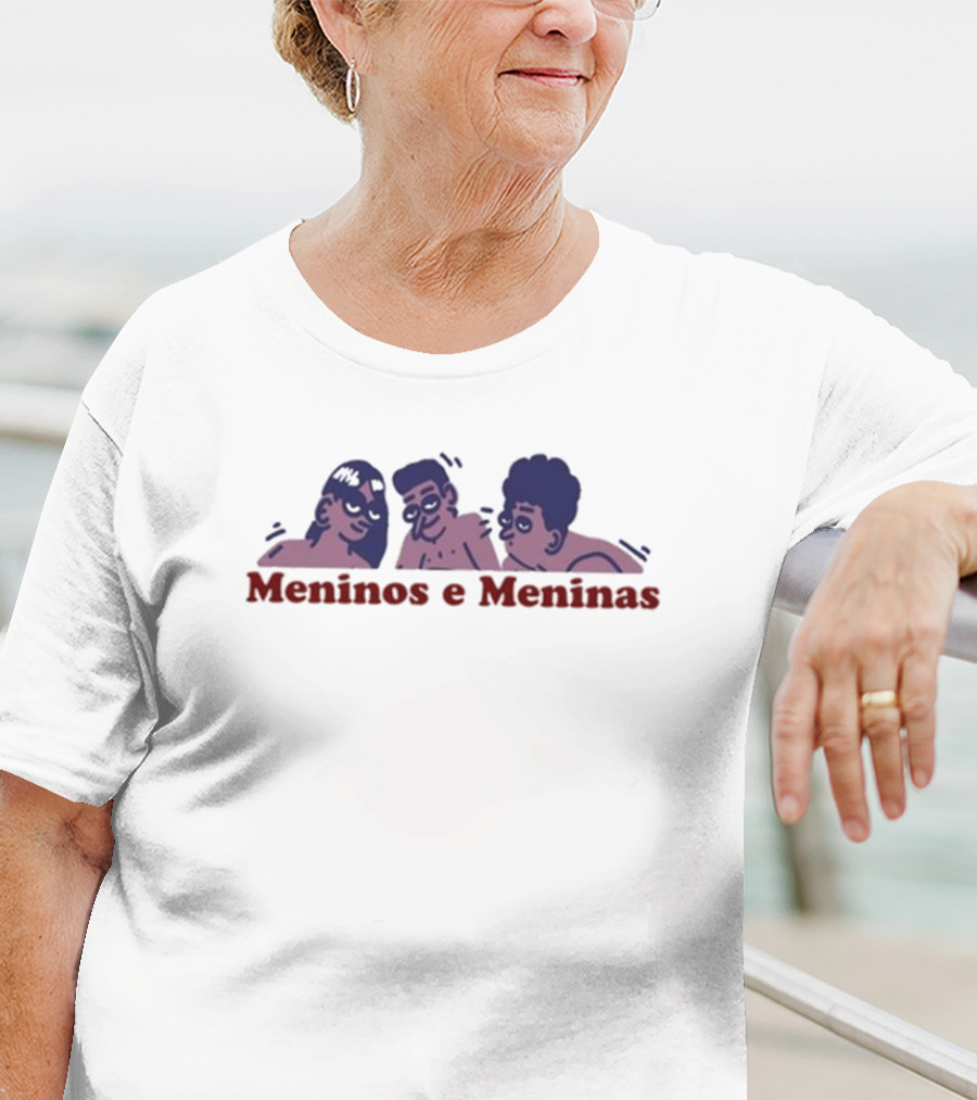 Meninos E Meninas Eri Eros Playful Cartoon Illustration T-Shirt
