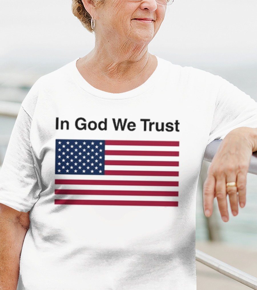 Eric Adams In God We Trust American Flag Pattern T-Shirt