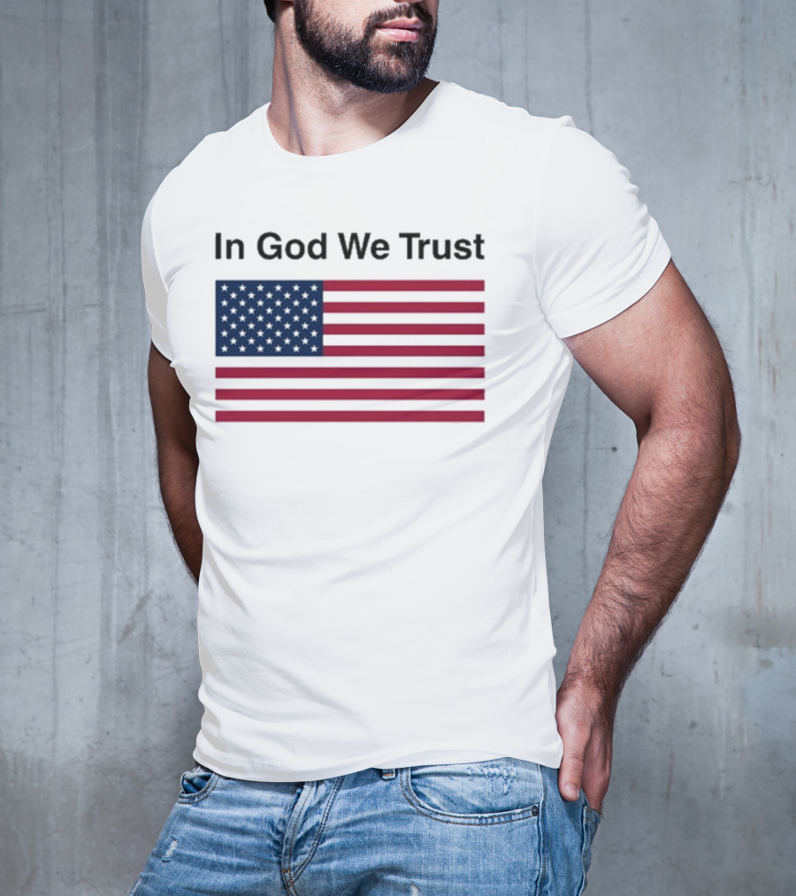 Eric Adams In God We Trust American Flag Pattern T-Shirt