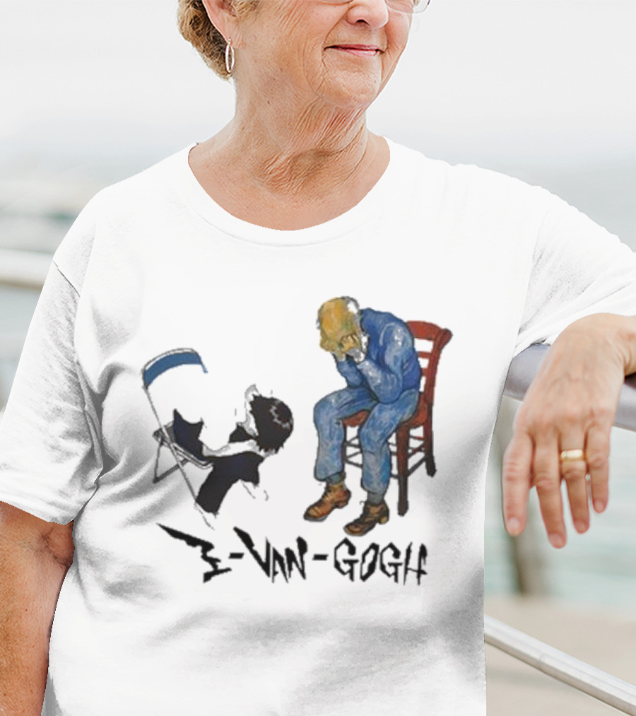 Evangogh Ikari Shinji And Gate Van Gogh Mashup T-Shirt