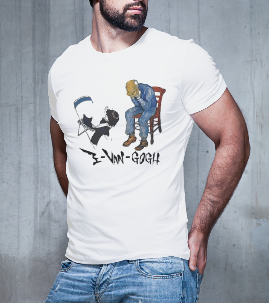 Evangogh Ikari Shinji And Gate Van Gogh Mashup T-Shirt