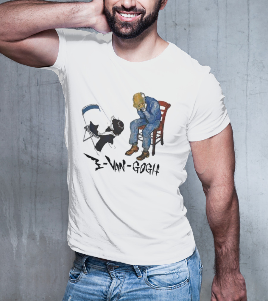 Evangogh Ikari Shinji And Gate Van Gogh Mashup T-Shirt