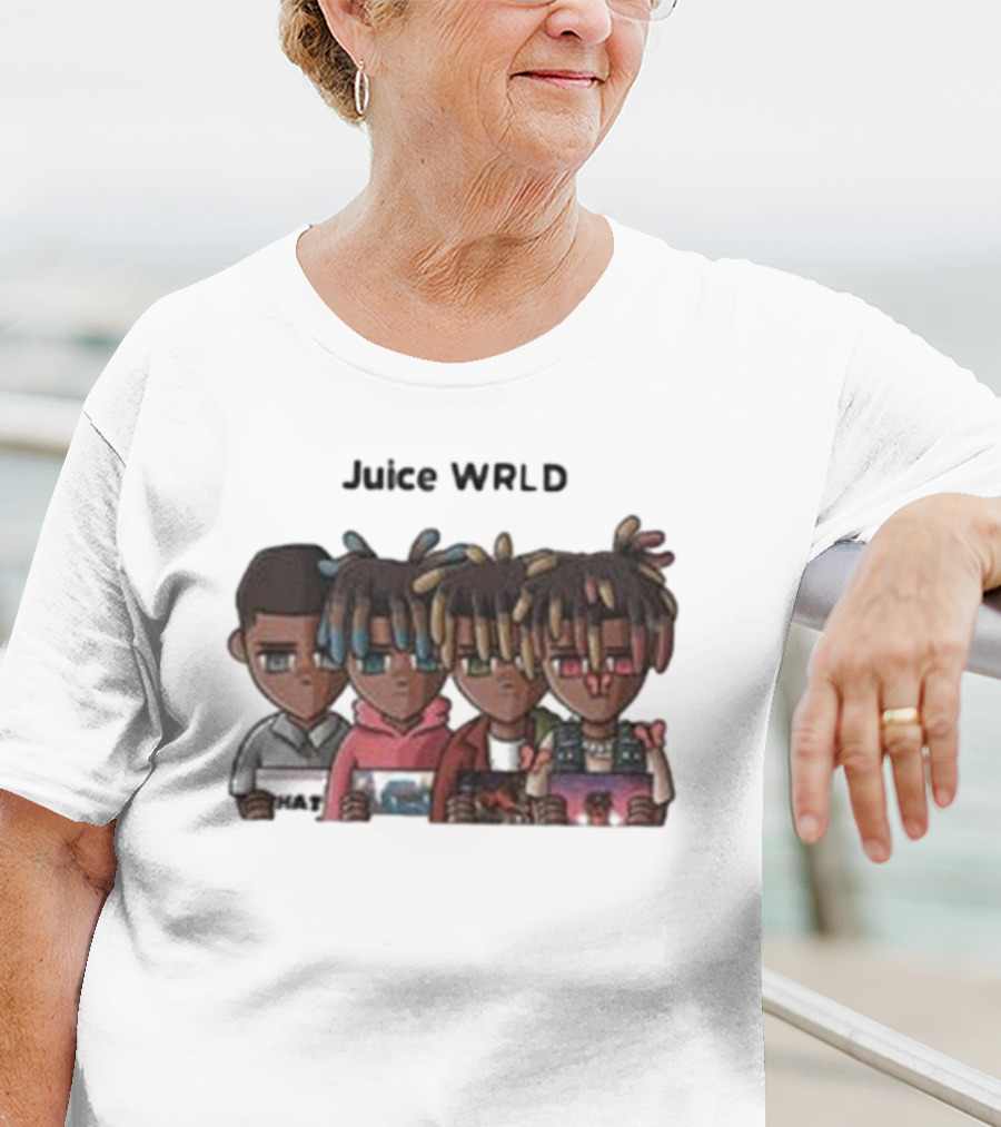 Juice WRLD Evolution Character Progression Holding Album Covers T-Shirt
