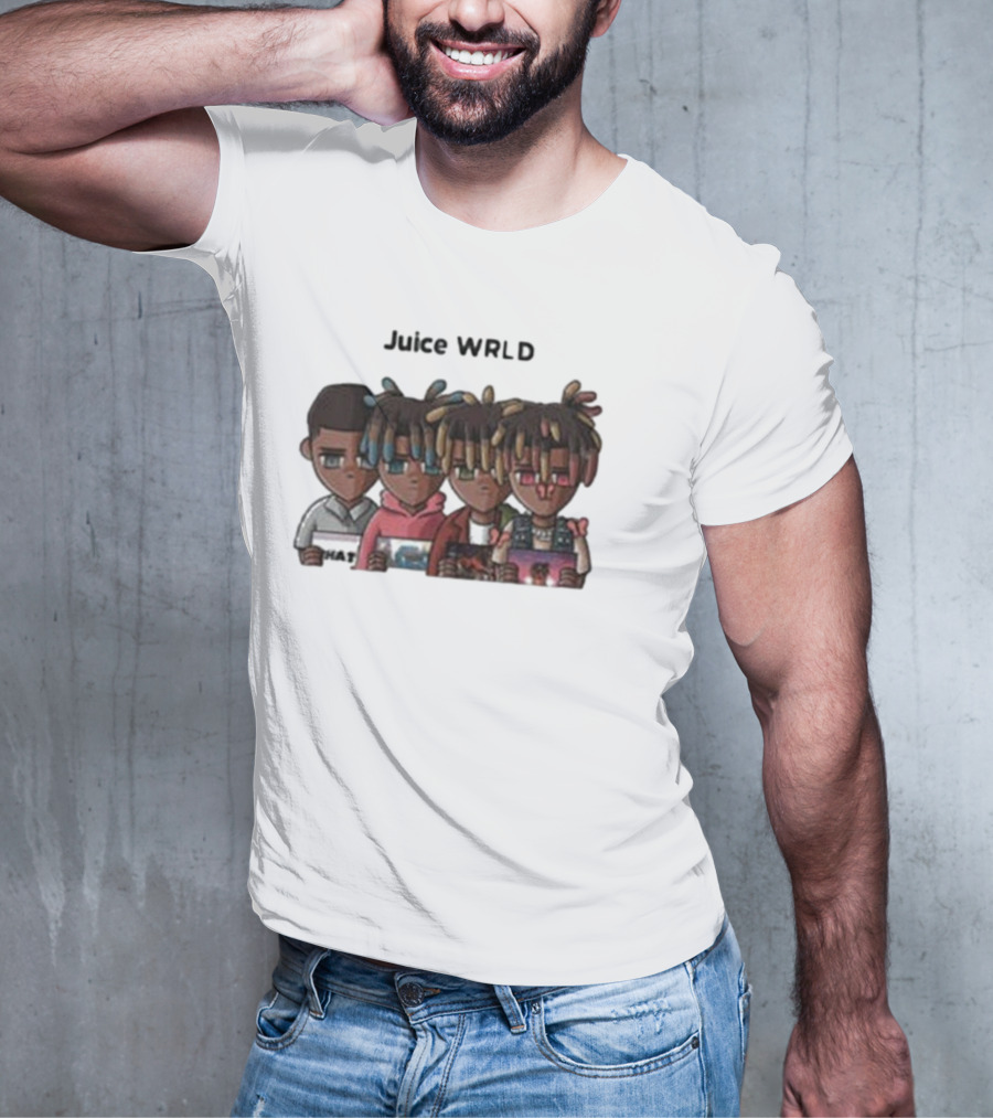 Juice WRLD Evolution Character Progression Holding Album Covers T-Shirt