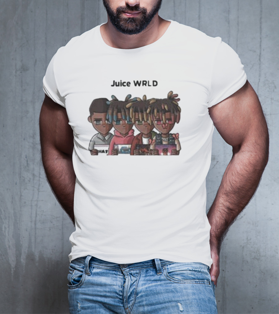Juice WRLD Evolution Character Progression Holding Album Covers T-Shirt