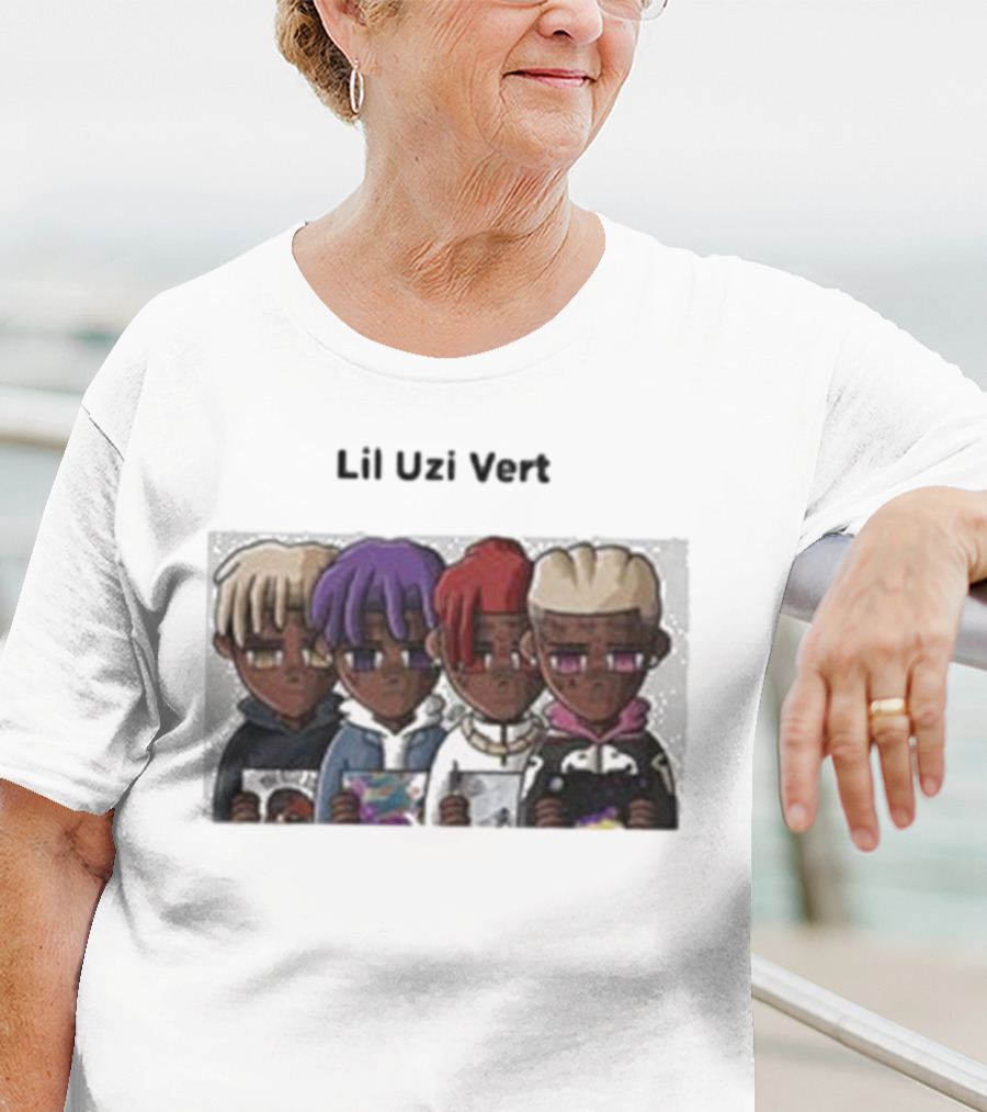 Lil Uzi Vert Evolution Cartoon Characters Holding Albums T-Shirt