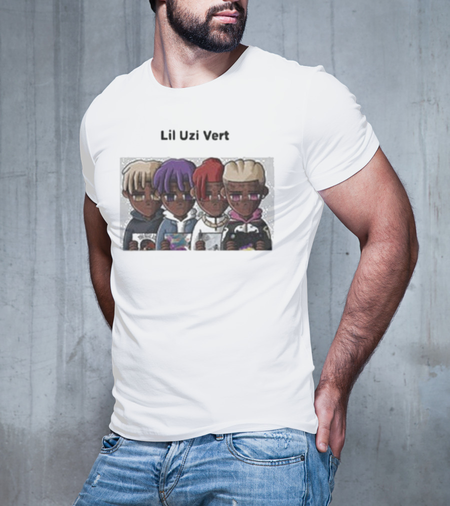 Lil Uzi Vert Evolution Cartoon Characters Holding Albums T-Shirt