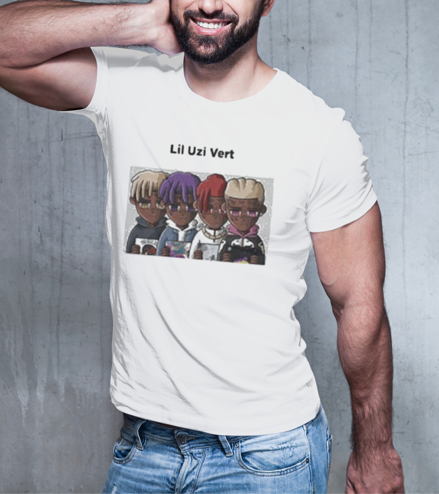 Lil Uzi Vert Evolution Cartoon Characters Holding Albums T-Shirt