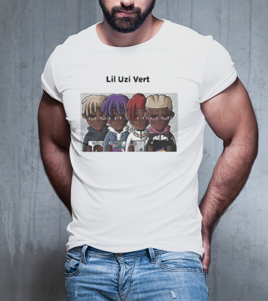 Lil Uzi Vert Evolution Cartoon Characters Holding Albums T-Shirt