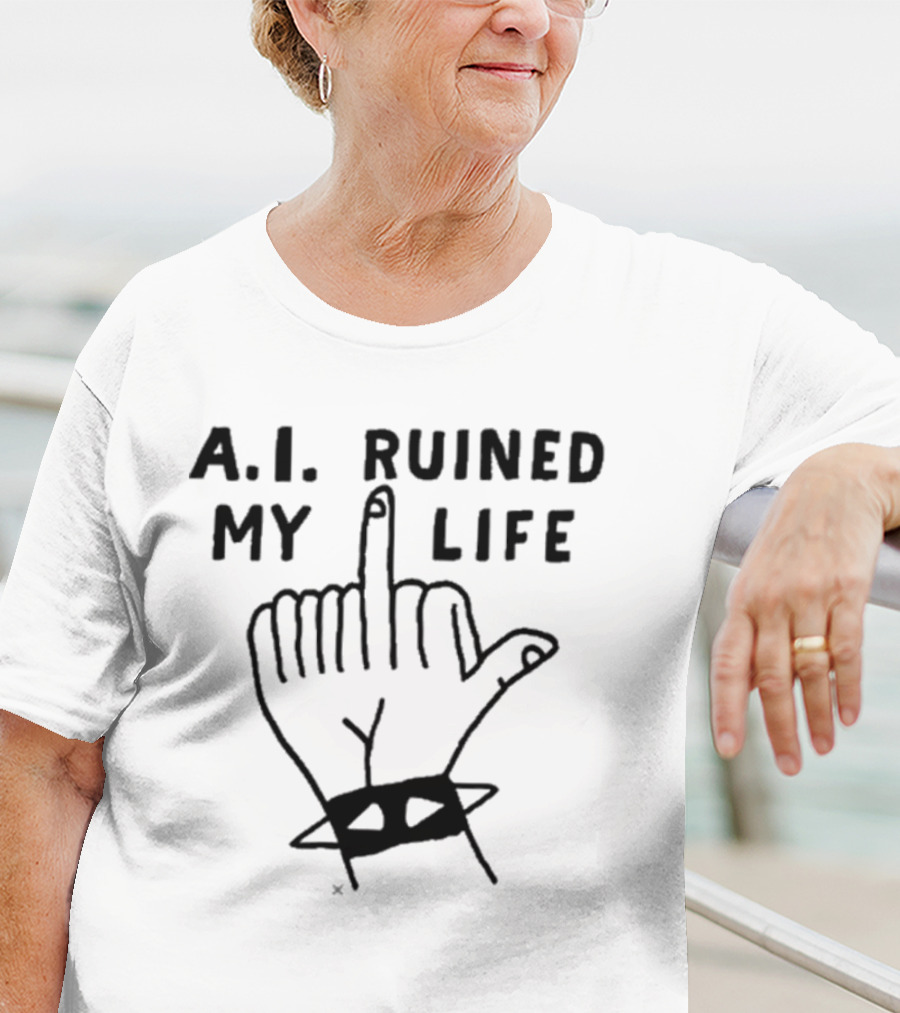 Family A.I. Ruined My Life Retro Robot And Kids T-Shirt
