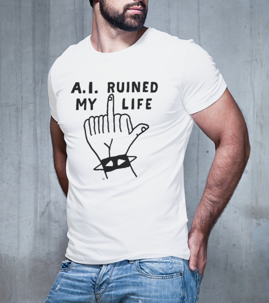 Family A.I. Ruined My Life Retro Robot And Kids T-Shirt
