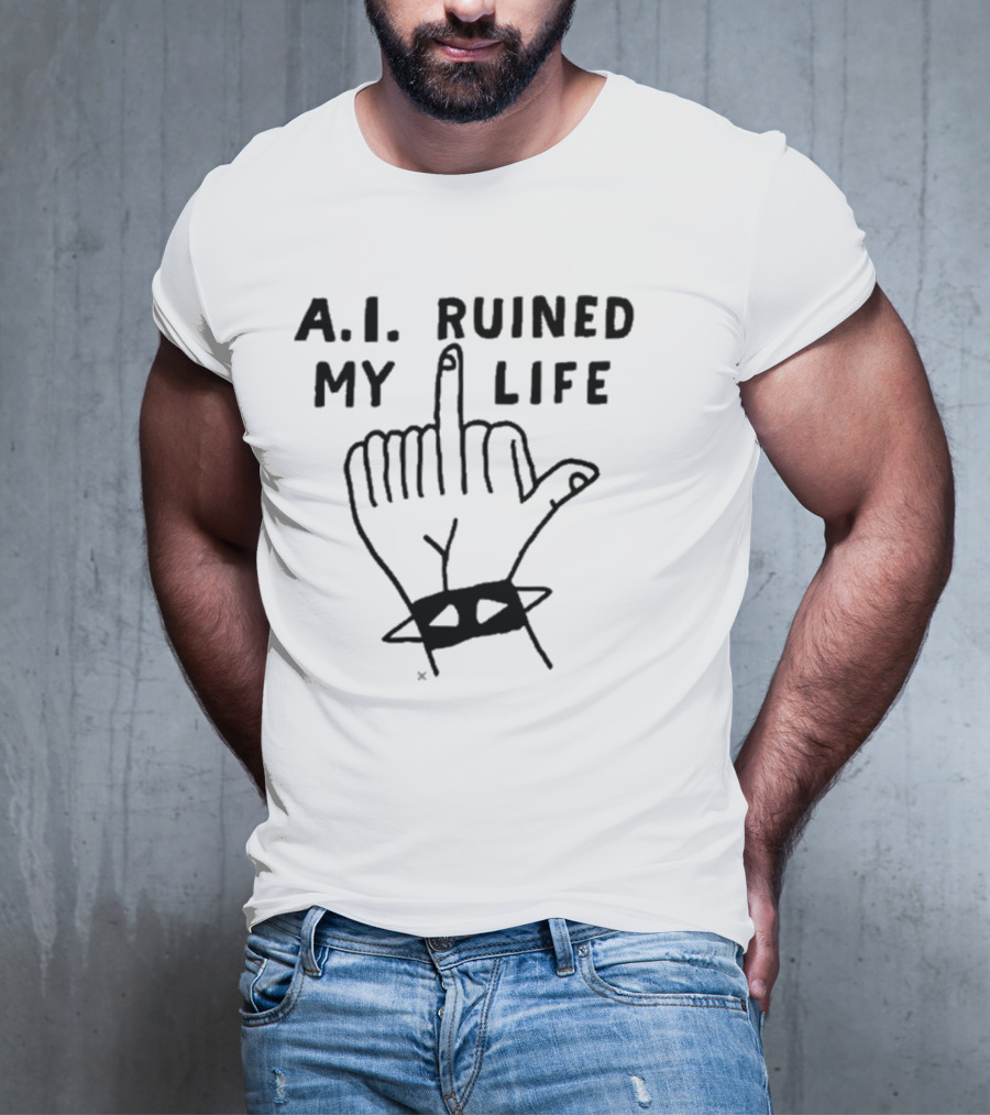 Family A.I. Ruined My Life Retro Robot And Kids T-Shirt