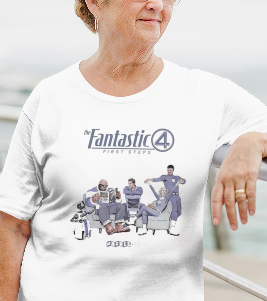 Fantastic Four Marvel Studios Baby Steps Pixar Character Mashup T-Shirt