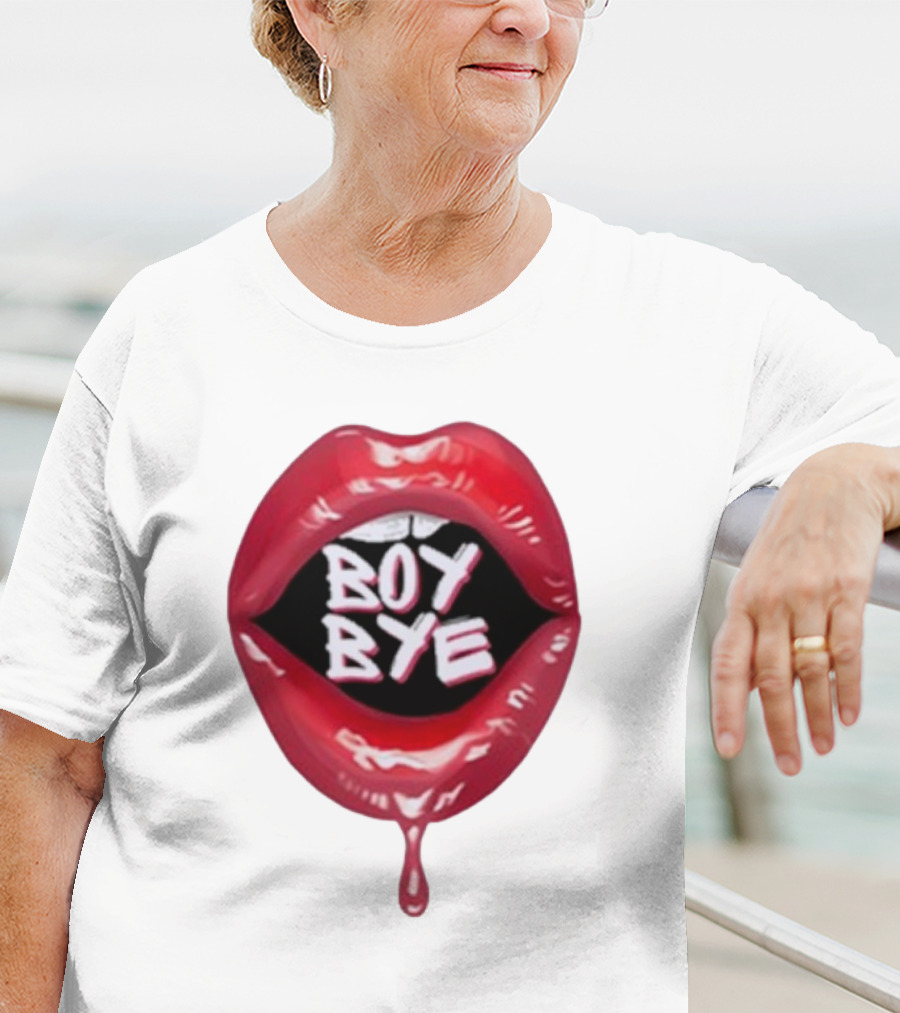 Fabulous Demps Boy Bye Red Lips Bold Style T-Shirt