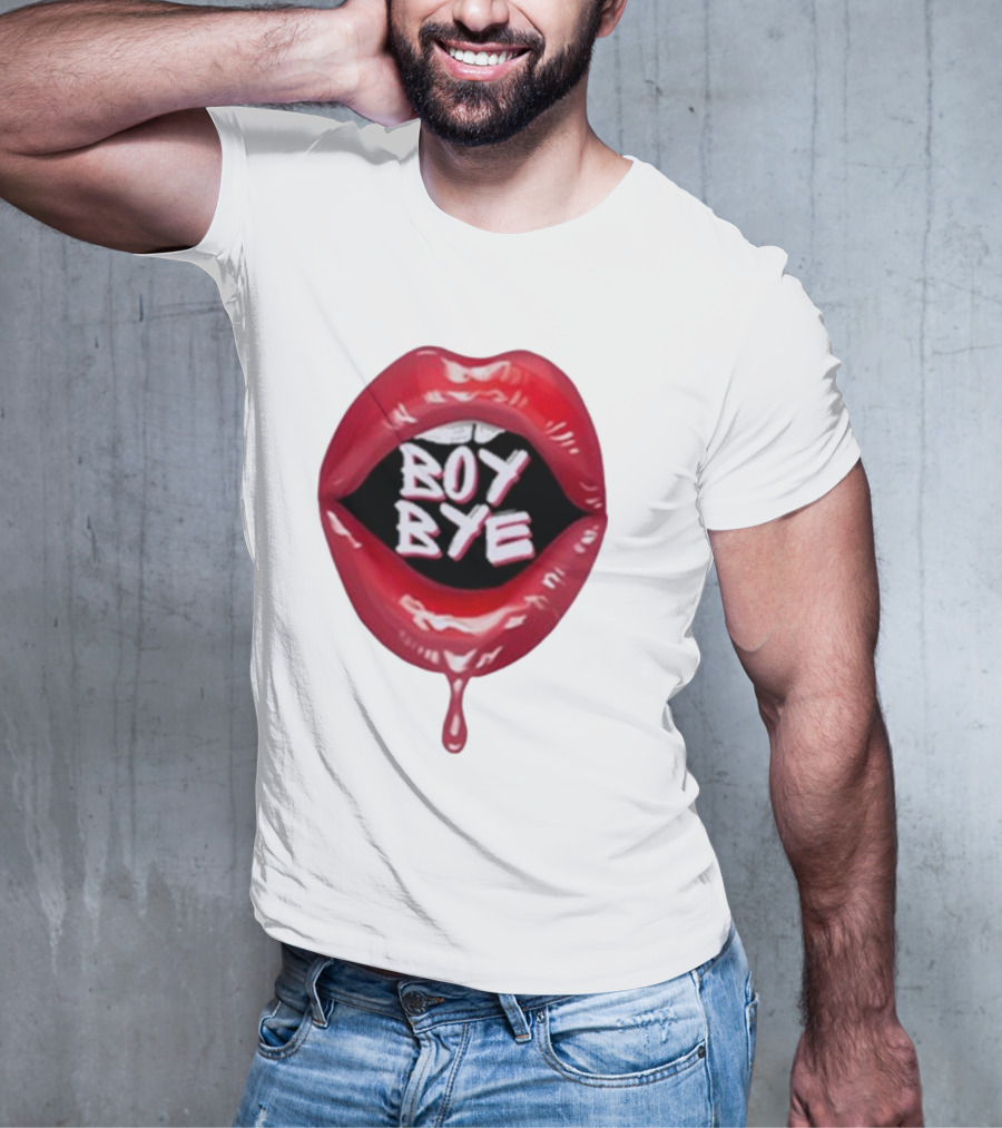 Fabulous Demps Boy Bye Red Lips Bold Style T-Shirt