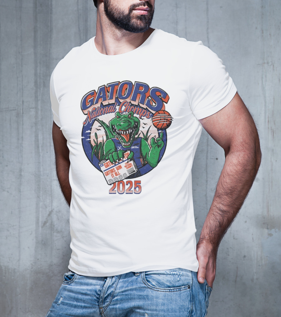 Gators National Champs 2025 Win It All Gators National Chomps T-Shirt