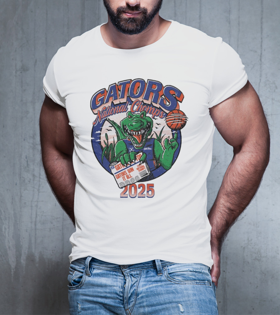 Gators National Champs 2025 Win It All Gators National Chomps T-Shirt