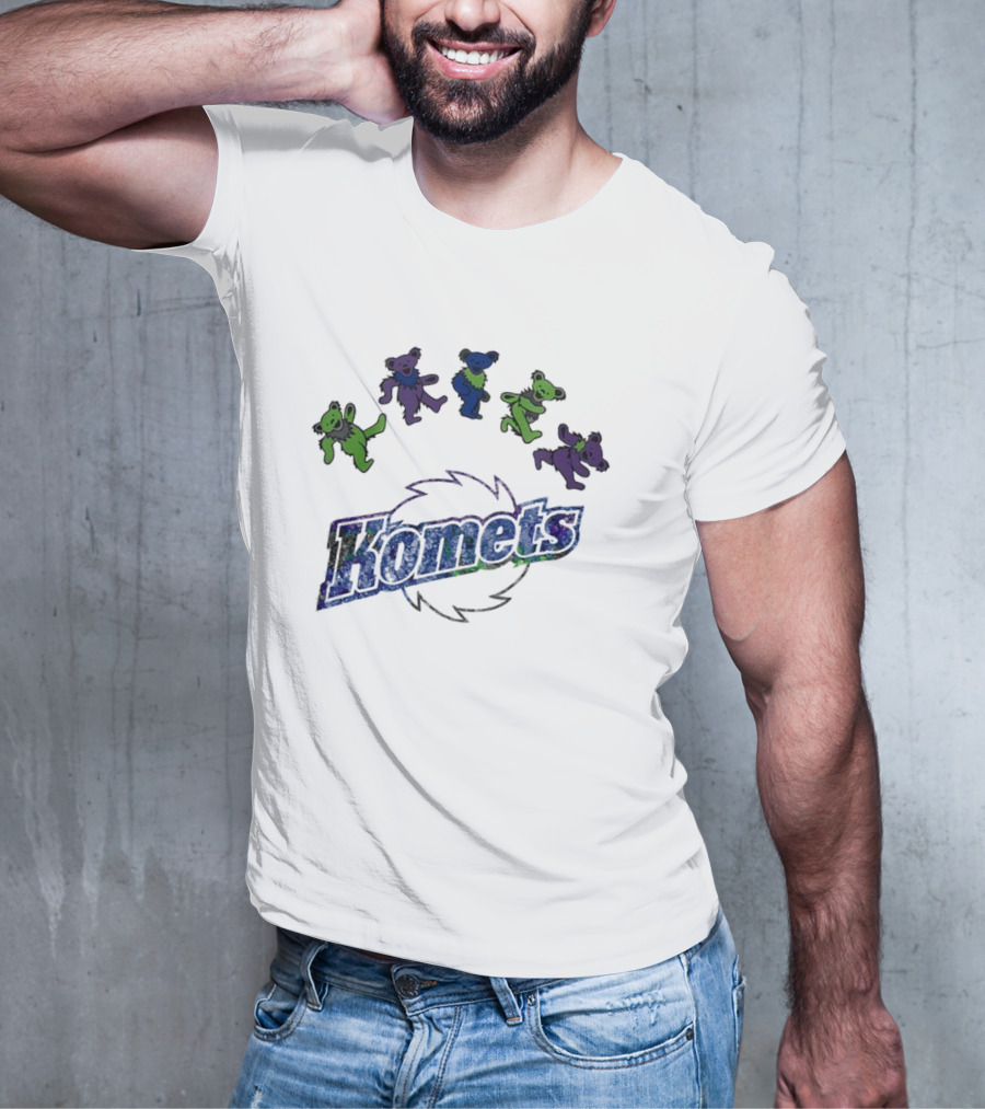 Fort Wayne Komets Grateful Dead Night 2025 Hockey Bears T-Shirt