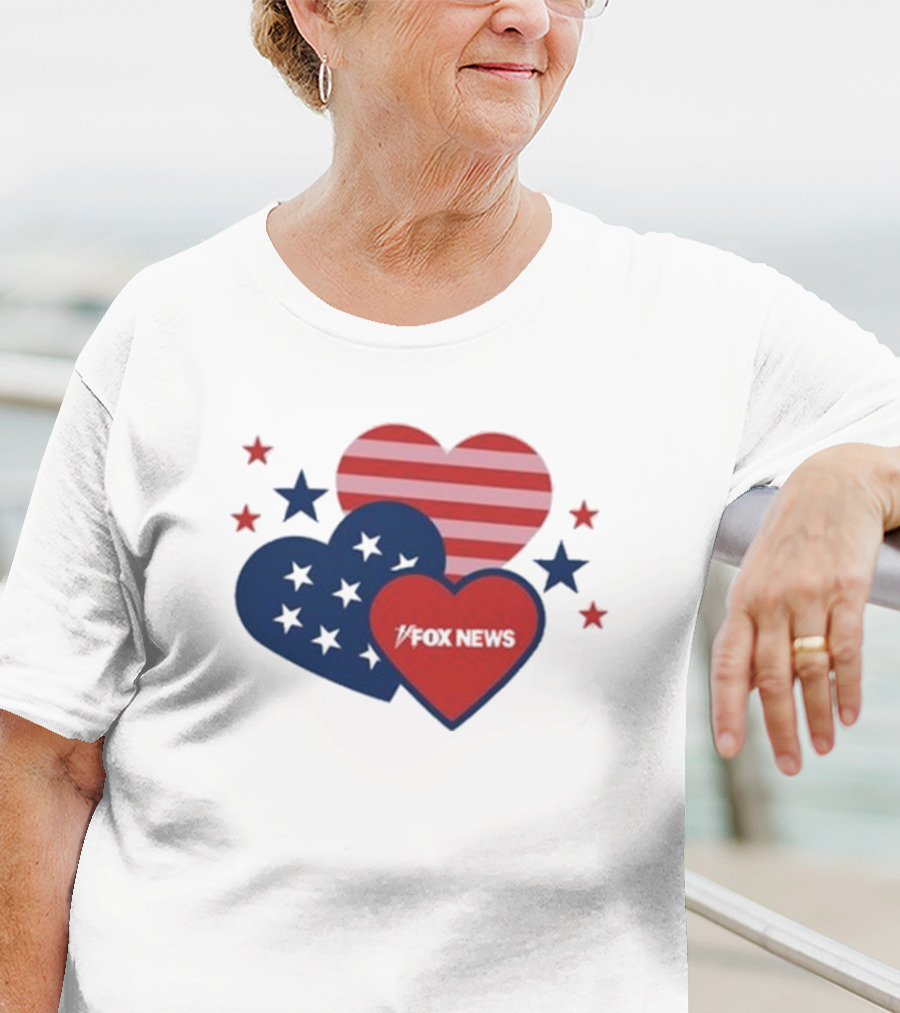 Patriotic Hearts Fox News Stars And Stripes T-Shirt