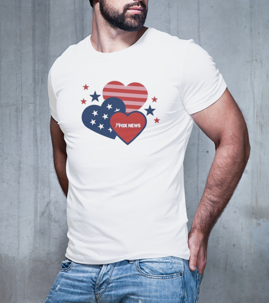 Patriotic Hearts Fox News Stars And Stripes T-Shirt
