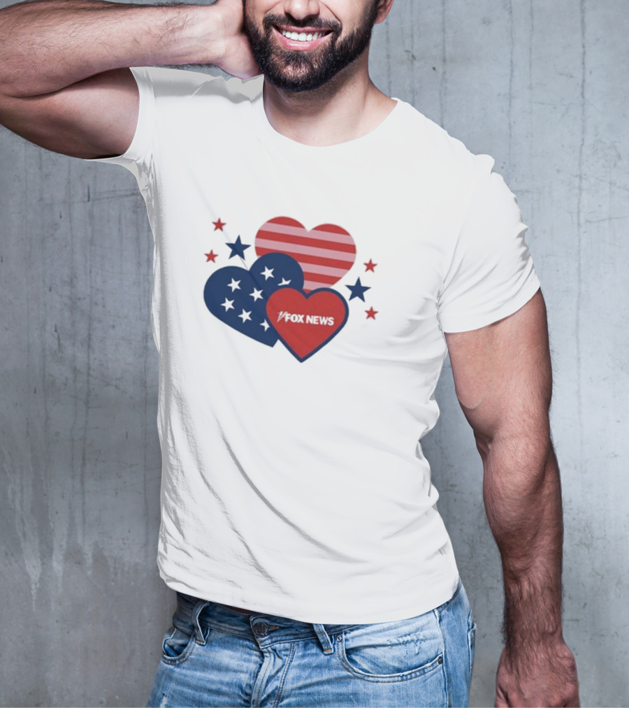 Patriotic Hearts Fox News Stars And Stripes T-Shirt