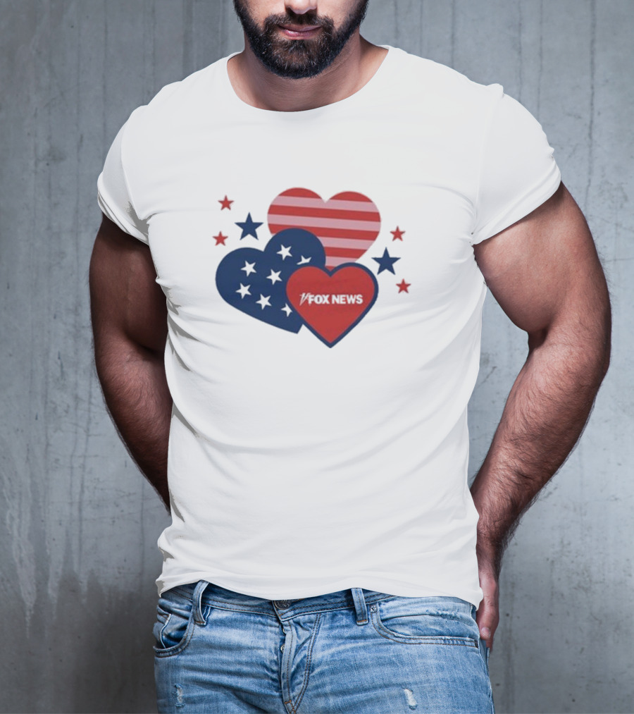 Patriotic Hearts Fox News Stars And Stripes T-Shirt