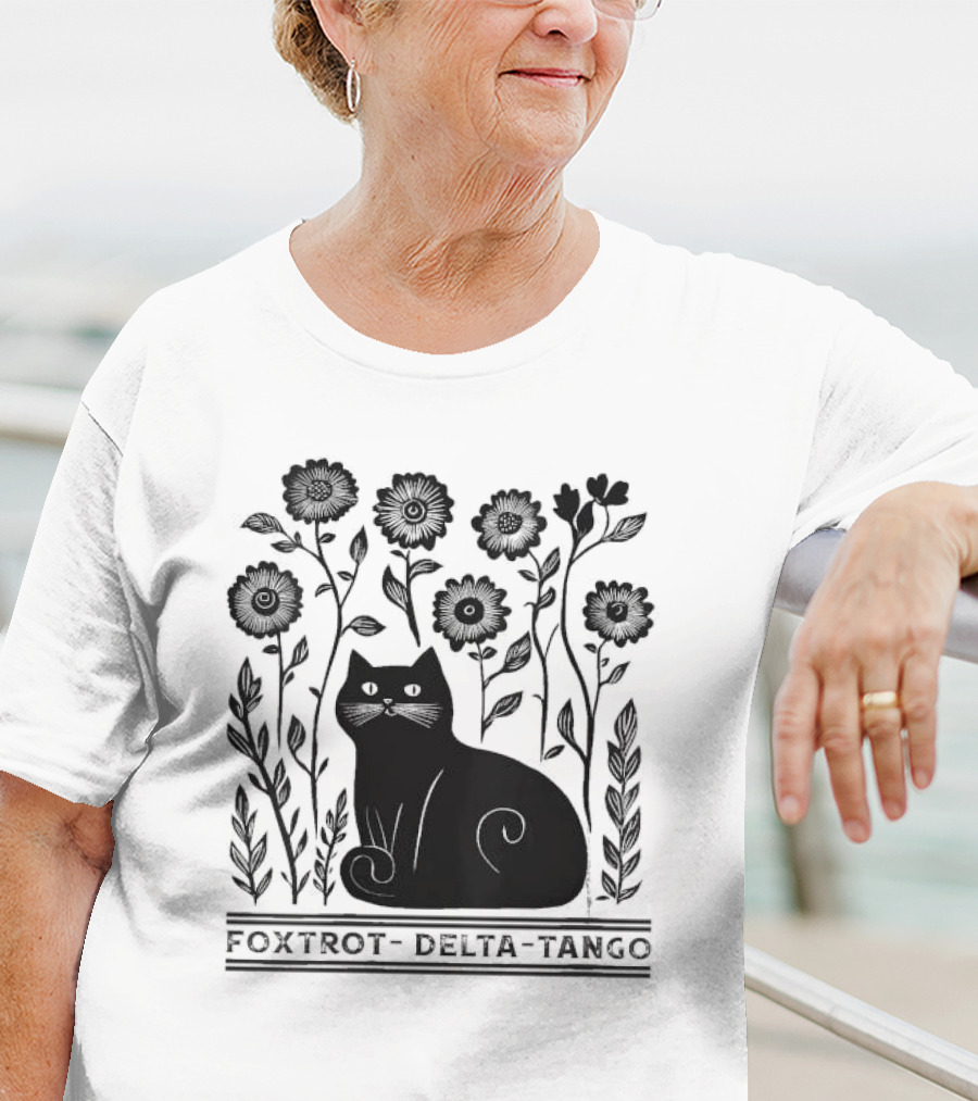 Delta Cat In Flowers T-Shirt