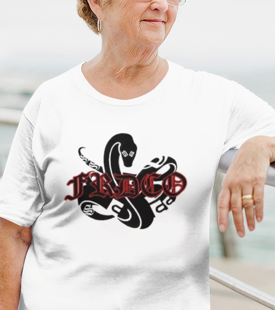 FRDCO Endless Stone Wash Embroidery Snake T-Shirt